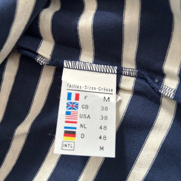 Saint James Classic Navy and White Striped Long Sleeve Tee - Picture 5 of 15